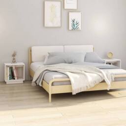 Berkfield Home Elegant Bedside Cabinets 2 pcs White 40x30x40 cm Solid Wood Pine - Size: 40 x 30 x 40 cm - thumbnail 2