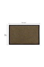JVL Vienna Rubber Backed Scraper Doormat 60x90cm Lines in Natural - Size: 60 cm x 90 cm - thumbnail 5