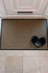 JVL Vienna Rubber Backed Scraper Doormat 60x90cm Lines in Natural - Size: 60 cm x 90 cm - thumbnail 2