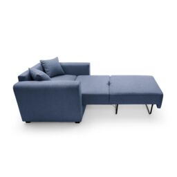 Abakus Direct Olly Linen Single Sofa Bed in Dark Blue - thumbnail 4