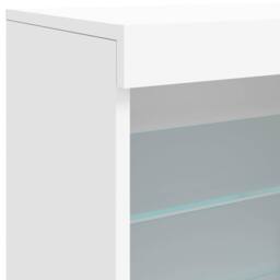Berkfield Home Sideboard with LED Lights White 60.5x37x67 cm - thumbnail 9