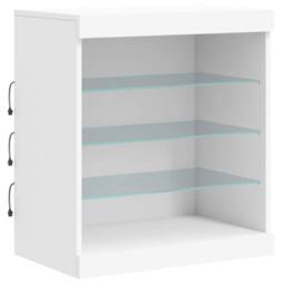 Berkfield Home Sideboard with LED Lights White 60.5x37x67 cm - thumbnail 5