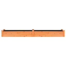 Berkfield Home Garden Raised Bed with Liner Brown 240x45x25 cm Solid Wood Fir - Size: 240 x 45 x 25 cm - thumbnail 4