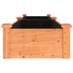 Berkfield Home Garden Raised Bed with Liner Brown 240x45x25 cm Solid Wood Fir - Size: 240 x 45 x 25 cm - thumbnail 5