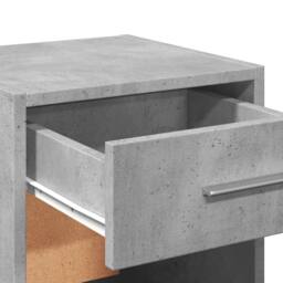 Berkfield Home Bedside Cabinets 2 pcs Concrete Grey 35x34x65 cm Engineered Wood - Size: 35 x 34 x 65 cm - thumbnail 9