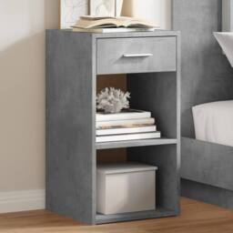 Berkfield Home Bedside Cabinets 2 pcs Concrete Grey 35x34x65 cm Engineered Wood - Size: 35 x 34 x 65 cm - thumbnail 2