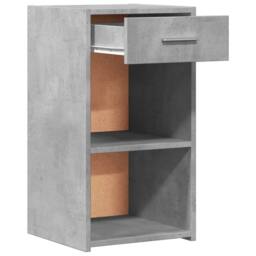 Berkfield Home Bedside Cabinets 2 pcs Concrete Grey 35x34x65 cm Engineered Wood - Size: 35 x 34 x 65 cm - thumbnail 5