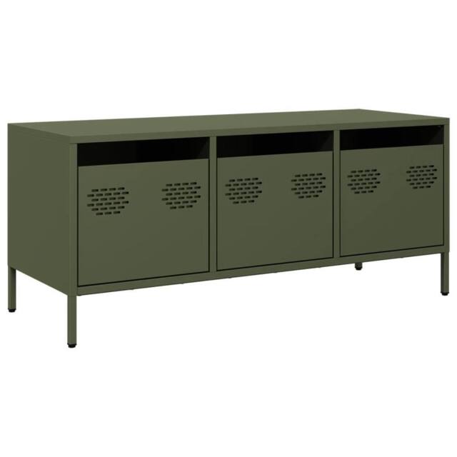 Berkfield Home TV Cabinet Olive Green 101.5x39x43.5 cm Cold-rolled Steel - image 1