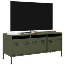 Berkfield Home TV Cabinet Olive Green 101.5x39x43.5 cm Cold-rolled Steel - thumbnail 2