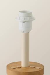 ValueLights Morrigan Free Standing Wooden Tripod Shelved Floor Lamp Base in Cream - thumbnail 3