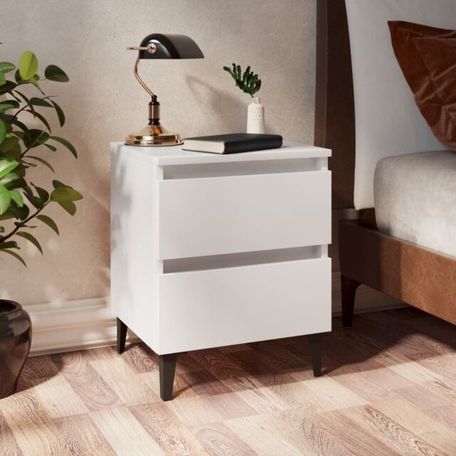 Berkfield Home Bed Cabinet White 40x35x50 cm Engineered Wood - Size: 40 x 35 x 50 cm - image 1