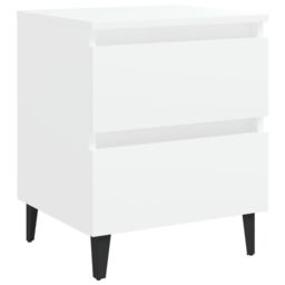 Berkfield Home Bed Cabinet White 40x35x50 cm Engineered Wood - Size: 40 x 35 x 50 cm - thumbnail 2