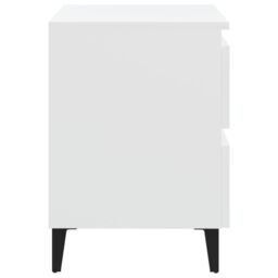 Berkfield Home Bed Cabinet White 40x35x50 cm Engineered Wood - Size: 40 x 35 x 50 cm - thumbnail 4