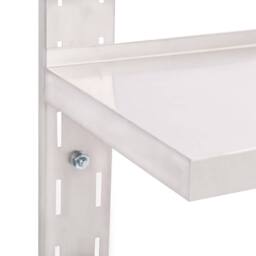 Berkfield Home 2-Tier Floating Wall Shelf Stainless Steel 150x30 cm in Grey - thumbnail 4