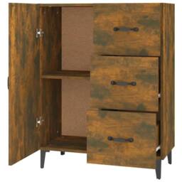 Berkfield Home Sideboard Smoked Oak 69.5x34x90 cm Engineered Wood in Brown - thumbnail 7
