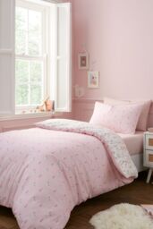 Belle & Boo 'Ballerina' Reversible Cotton Duvet Cover Set in Pink - Size: Junior - thumbnail 2
