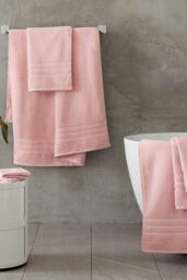 Catherine Lansfield 'Zero Twist' Hand Towel in Pink - thumbnail 4