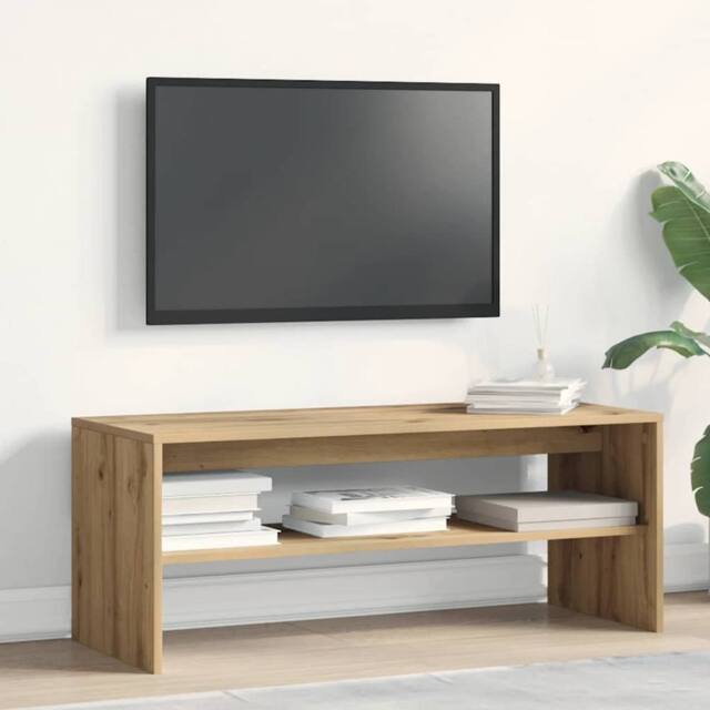 Berkfield Home TV Cabinet Artisan Oak 100x40x40 cm Engineered Wood in Brown - Size: 100 x 40 x 40 cm - image 1