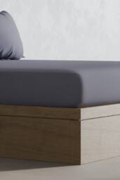 Panda London Panda 100% Bamboo Flat Sheet in Dark Grey - Size: Single - thumbnail 2