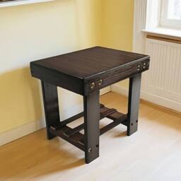 Kelvenix Bamboo 1 Step Stool Sturdy Wooden in Brown - thumbnail 5