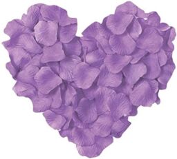 Shatchi 100pcs Light Purple Silk Rose Petals Wedding Mothers Day Wedding Confetti Anniversary Table Decorations - thumbnail 2