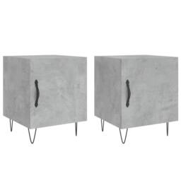 Berkfield Home Bedside Cabinets 2 pcs Concrete Grey 40x40x50 cm Engineered Wood - Size: 40 x 40 x 50 cm - thumbnail 1