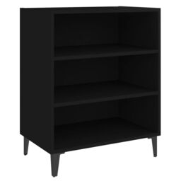 Berkfield Home Sideboard Black 57x35x70 cm Engineered Wood - Size: 57 x 35 x 70 cm - thumbnail 2