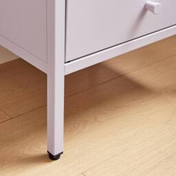 FurnitureboxUK Lykke Metal Storage Bedside Table in Lilac - thumbnail 7