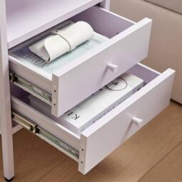 FurnitureboxUK Lykke Metal Storage Bedside Table in Lilac - thumbnail 4