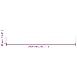 Berkfield Home Balcony Screen White 90x1000 cm 100% Polyester Oxford - thumbnail 6