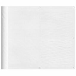 Berkfield Home Balcony Screen White 90x1000 cm 100% Polyester Oxford - thumbnail 2