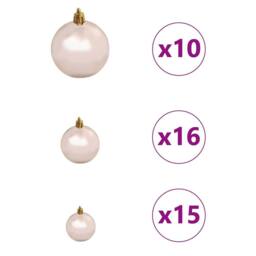 Berkfield Home Artificial Pre-lit Christmas Tree Black 180 cm PVC - thumbnail 9
