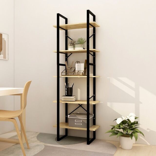 Berkfield Home 5-Tier Book Cabinet 60x30x175 cm Pinewood in Brown - Size: 60 x 30 x 175 cm - image 1