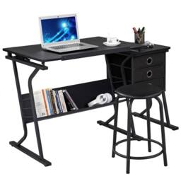 EONLION Drawing Drafting Table Artist Desk in Black - Size: 100 cm - thumbnail 5