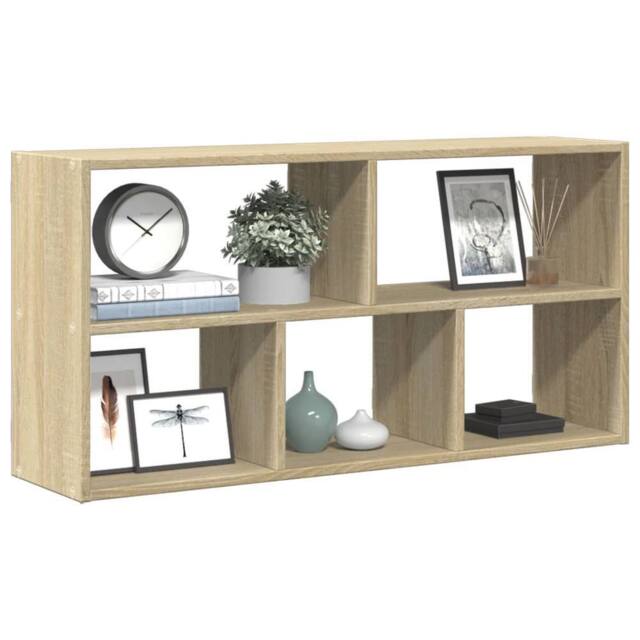 Berkfield Home Wall Shelf Sonoma Oak 100x25x50 cm Engineered Wood in Brown - Size: 100 x 25 x 50 cm - image 1