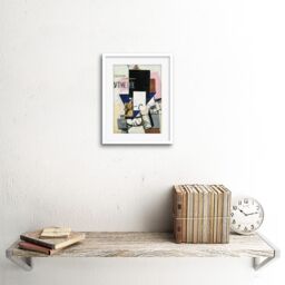 "Artery8 Wall Art Print Malevich Composition Mona Lisa Framed in White - Size: W7"" x H9""" - thumbnail 2
