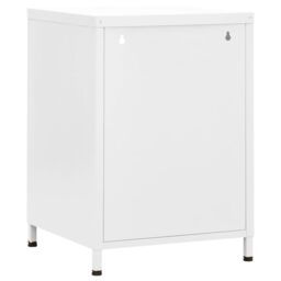 Berkfield Home Nightstand White 35x35x51 cm Steel - Size: 35 x 35 x 51 cm - thumbnail 5