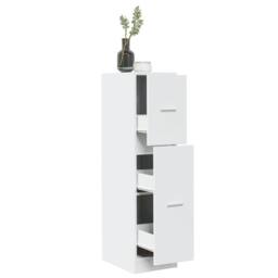Berkfield Home Elegant Apothecary Cabinet White 30x41x118 cm Engineered Wood - Size: 30 x 41 x 118 cm - thumbnail 2