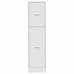 Berkfield Home Elegant Apothecary Cabinet White 30x41x118 cm Engineered Wood - Size: 30 x 41 x 118 cm - thumbnail 5