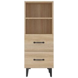 Berkfield Home Sideboard Sonoma Oak 34.5x34x90 cm Engineered Wood in Brown - thumbnail 6
