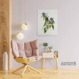 "Artery8 Connecticut Warbler Bird Audubon Nature Canvas Wall Art in White - Size: W18"" x H24""" - thumbnail 3