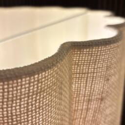 CGC Lighting Selina Scalloped Two Tier Cream Linen Drum Lampshade Large 48cm - thumbnail 2