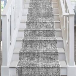 runrug Stair Runner Carpet - Reversible & Durable, 2mm - '50 Shades' in Grey - Size: 60 cm x 690 cm - thumbnail 1