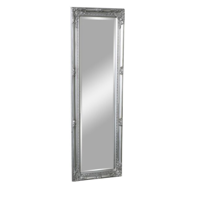 Melody Maison Tall Silver Mirror With Bevelled Glass 47cm X 142cm in Metallic Silver - Size: 47 cm X 142 cm - image 1