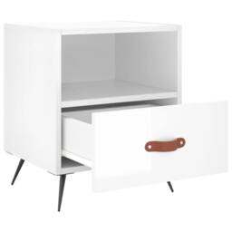 Berkfield Home Bedside Cabinets 2 pcs High Gloss White 40x35x47.5 cm Engineered Wood - thumbnail 8