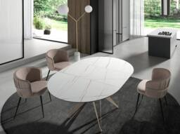 Angel Cerda Calacatta-effect Marble Floor Lamp, Gold Steel, White - thumbnail 6