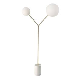 Angel Cerda Calacatta-effect Marble Floor Lamp, Gold Steel, White - thumbnail 2