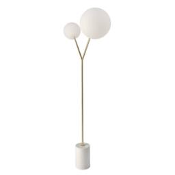 Angel Cerda Calacatta-effect Marble Floor Lamp, Gold Steel, White
