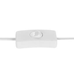 Wyld and Coco White Ceramic Table Lamp Blue Splatters Faux Linen Drum Shade Modern - thumbnail 8