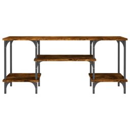 Berkfield Home TV Cabinet Smoked Oak 102x35x45.5 cm Engineered Wood in Brown - thumbnail 5